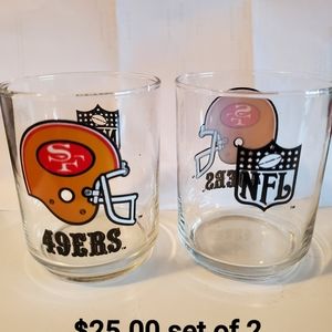 NFL San Francisco 49er glasses (2)